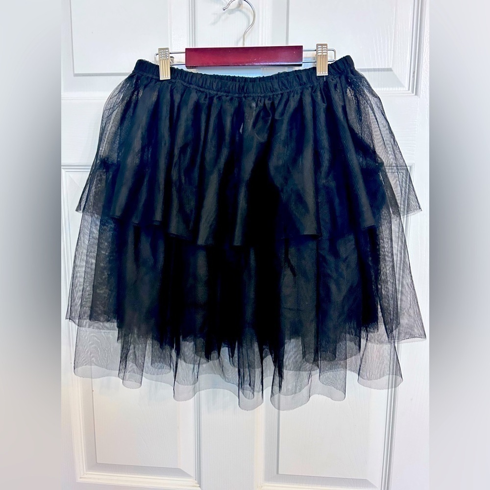 NWOT Free People, Carrie Tulle Half Slip, Small in Black - Picture 4 of 6